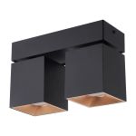 D'Lite Luce da soffitto Kubo Aluminium Nero | IP20 - Adatto per 2x GU10 