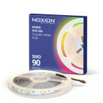 Noxion Strisce LED Naga 5 Metro 24V - 90LEDs/m - 12W/m - RGBW - 930-965 Regolabile Bianca | 12mm - IP20 - Miglior Resa Cromatica - SMD2835+SMD5050