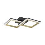 Eglo Luce da soffitto Calliera Acciaio Nero Oro 18.4W 2500lm - 840 Bianco Freddo | IP20 - Dimmerabile 
