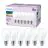 Confezione Multipack 6x Philips Bulbo LED E27 Pera Ghiaccio 7W 806lm - 827 Bianco Molto Caldo