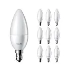 Confezione Multipack 10x Philips Corepro LED Candela E14 Ghiaccio 5W 470lm - 827 Bianco Molto Caldo | Sostitutiva 40W