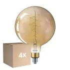 Confezione Multipack 4x Philips Classic LED Globe E27 200mm Filamento Oro 7W 470lm - 818 Bianco Molto Caldo | Dimmerabile - Sostitutiva 40W