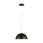 Eglo Luce Pendente Gaeta 1 Acciaio Nero Oro | IP20 - Adatto per 1x E27 